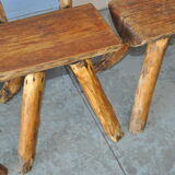 Brutalist chairs and stools set