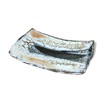 Cup in enamelled sandstone signed