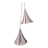 Set of two vintage chrome ceiling lights from the 70s.