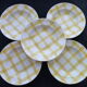 Set de 5 assiettes creuses Orchies moulin des loups  Modèle nappe jaune