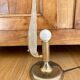 Shell lamp shell frosted glass and art deco brass