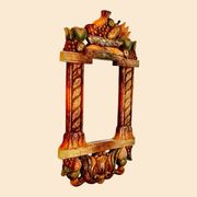 Vintage mirror in polychrome painted wood, 70´s