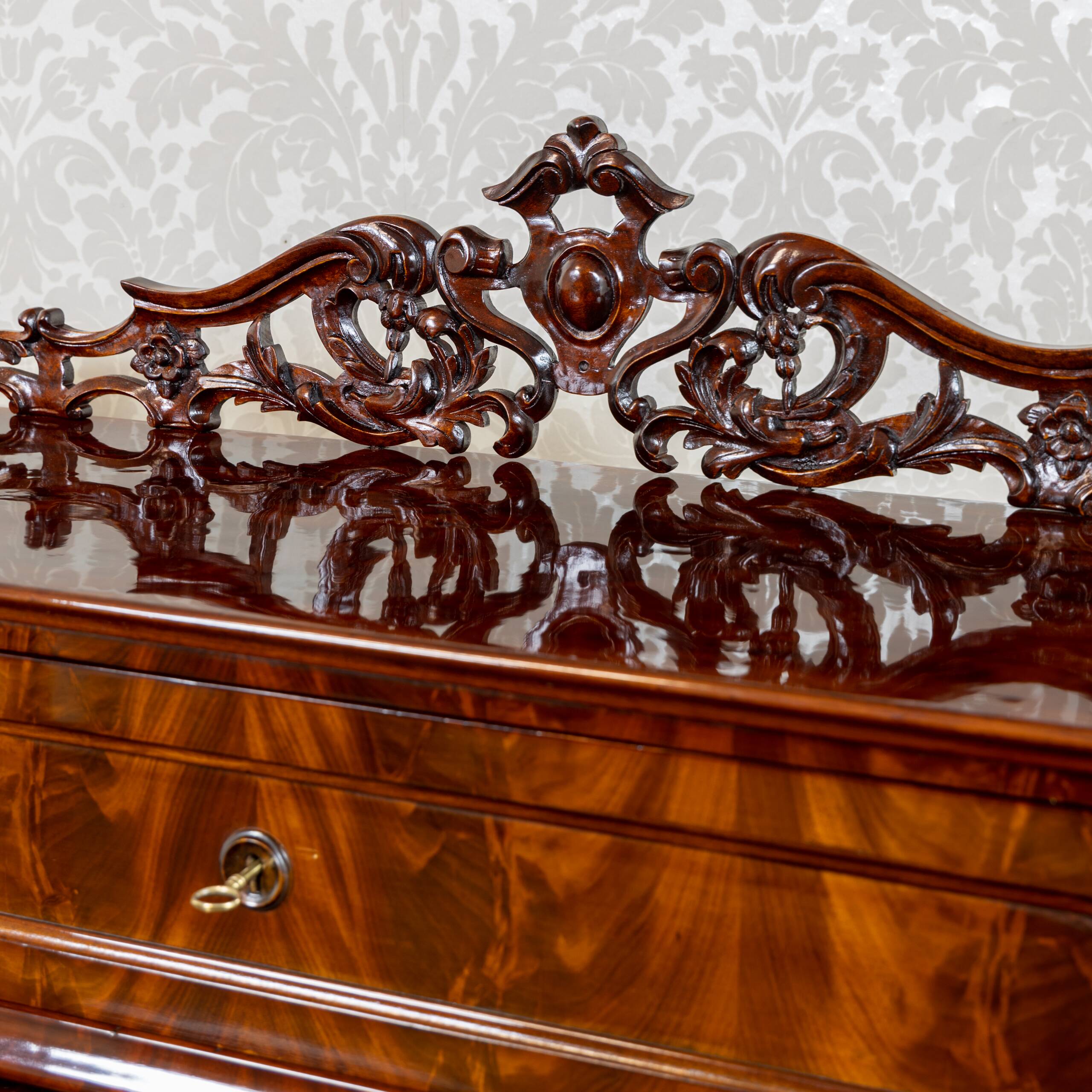 Louis-Philippe cylinder desk in mahogany 1850-1870