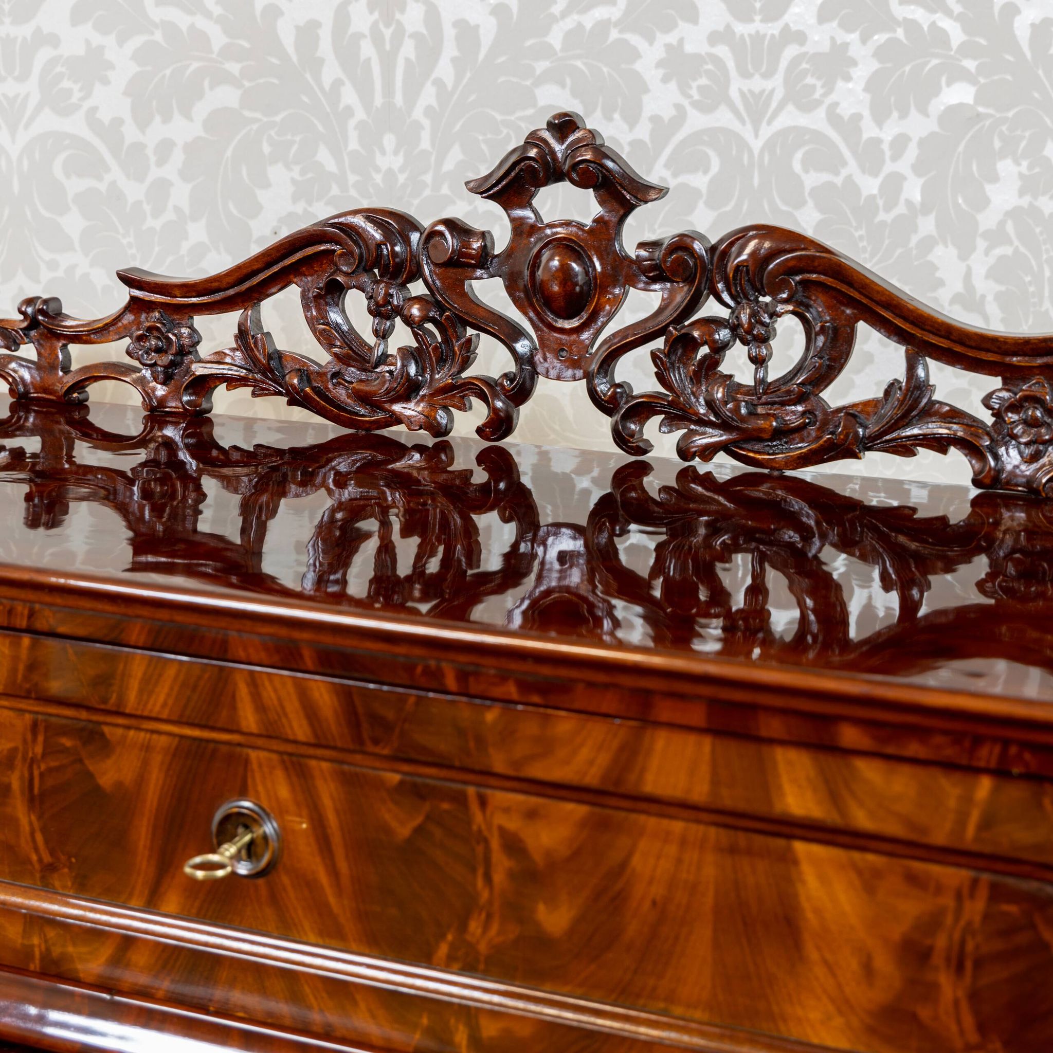 Louis-Philippe cylinder desk in mahogany 1850-1870