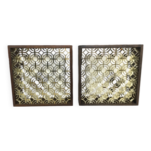 Paire d'appliques cadre