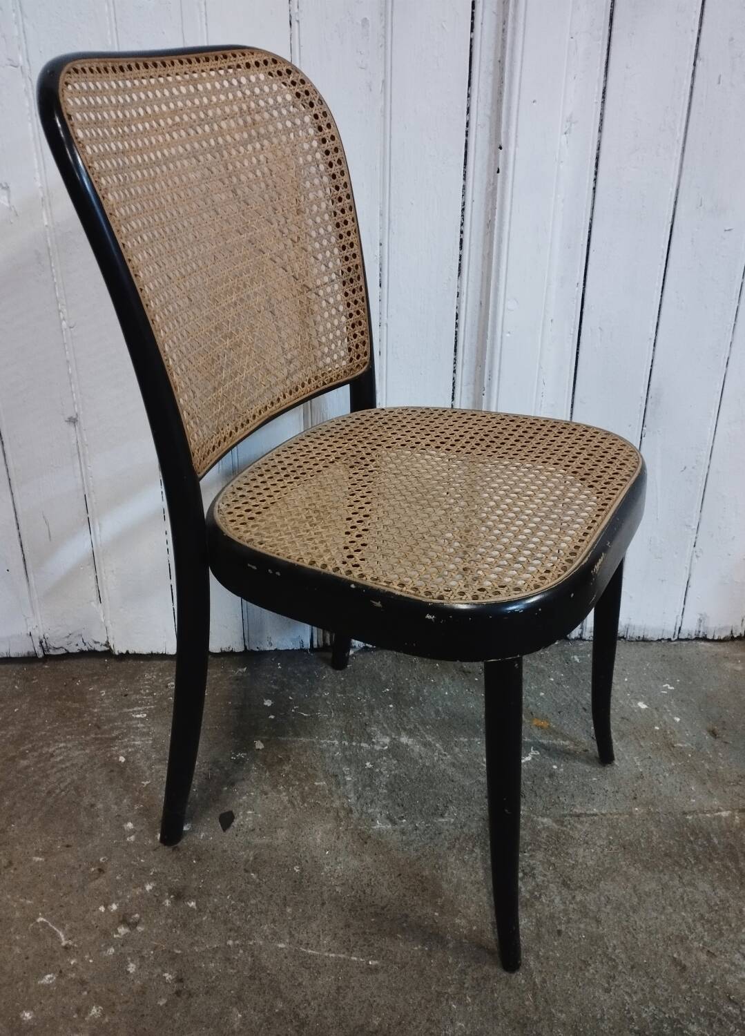 Wooden and cane chair