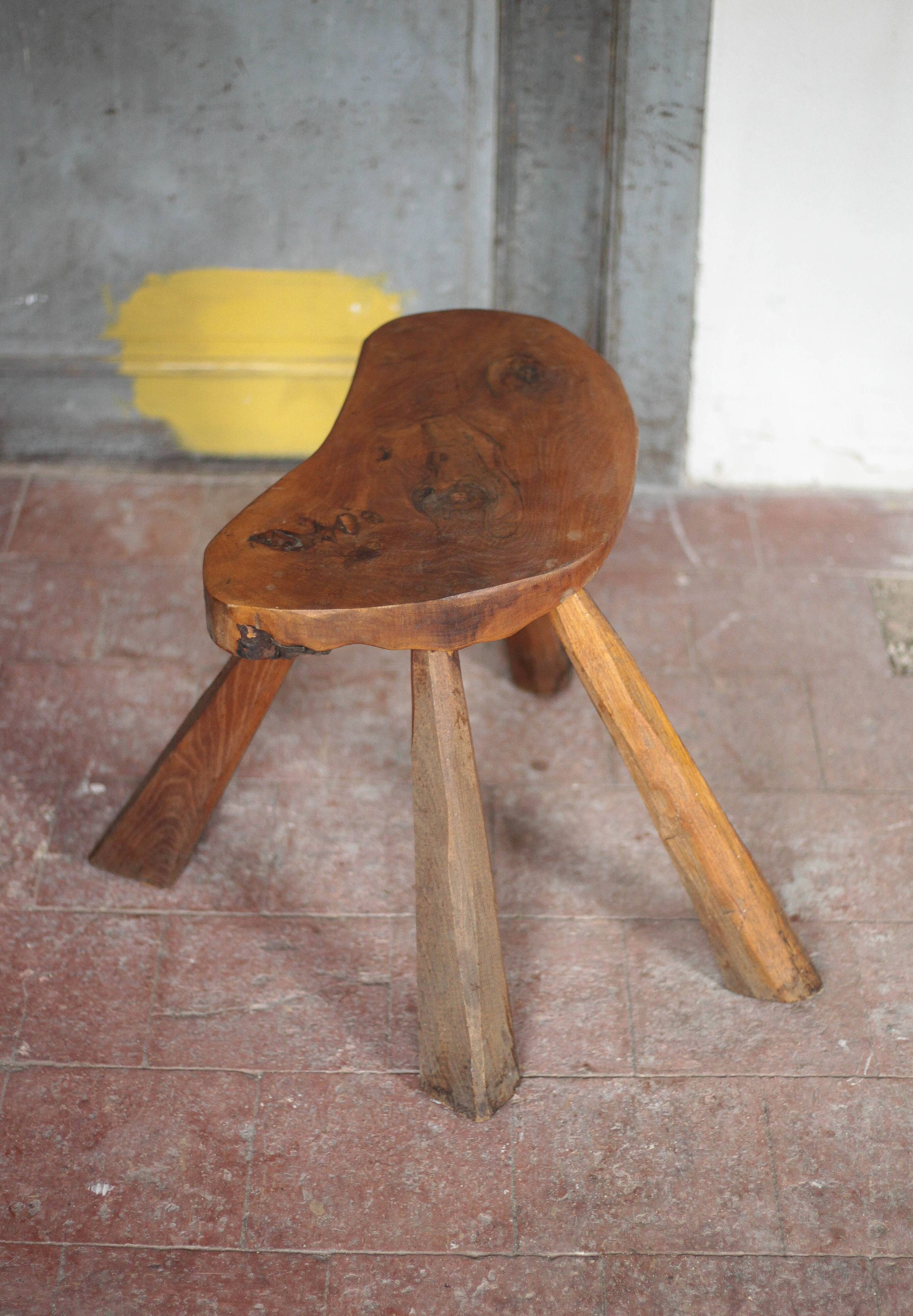 Vintage stool, wooden stool, stool, plant stand, interior decoration