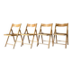 4 folding wooden chairs for Habitat, 1980