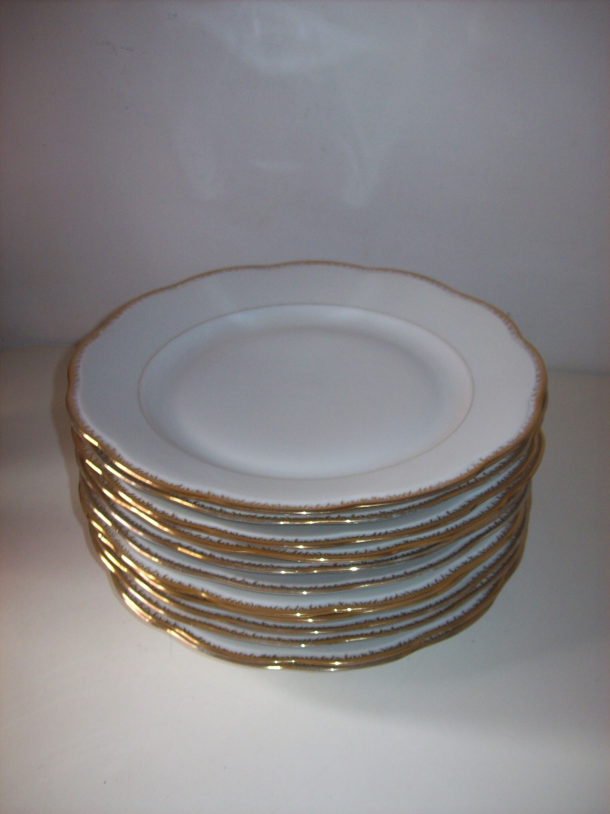 White porcelain plates