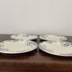 4 Clairefontaine ironstone flat plates, Cyclamens model