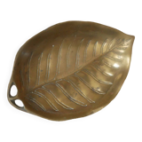 Empty pocket organic shape in brass gold metal bohemian country decoration