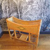 Rattan planter on stand