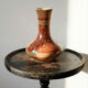 20th century Chinese vase, hand-painted ceramic in an unusual red hue.