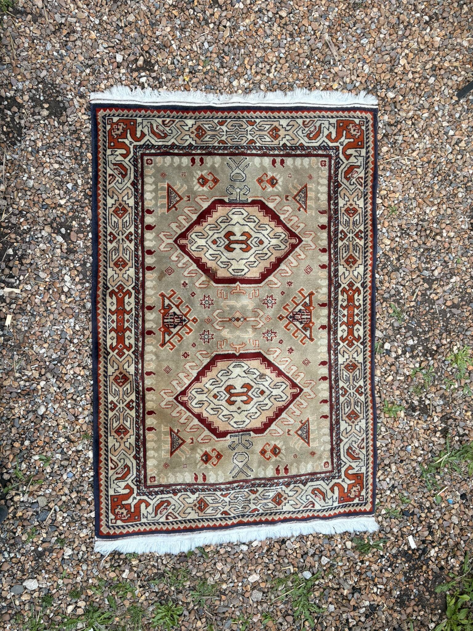 Authentic handmade Shirvan rug 155x100 cm pure Caucasian wool
