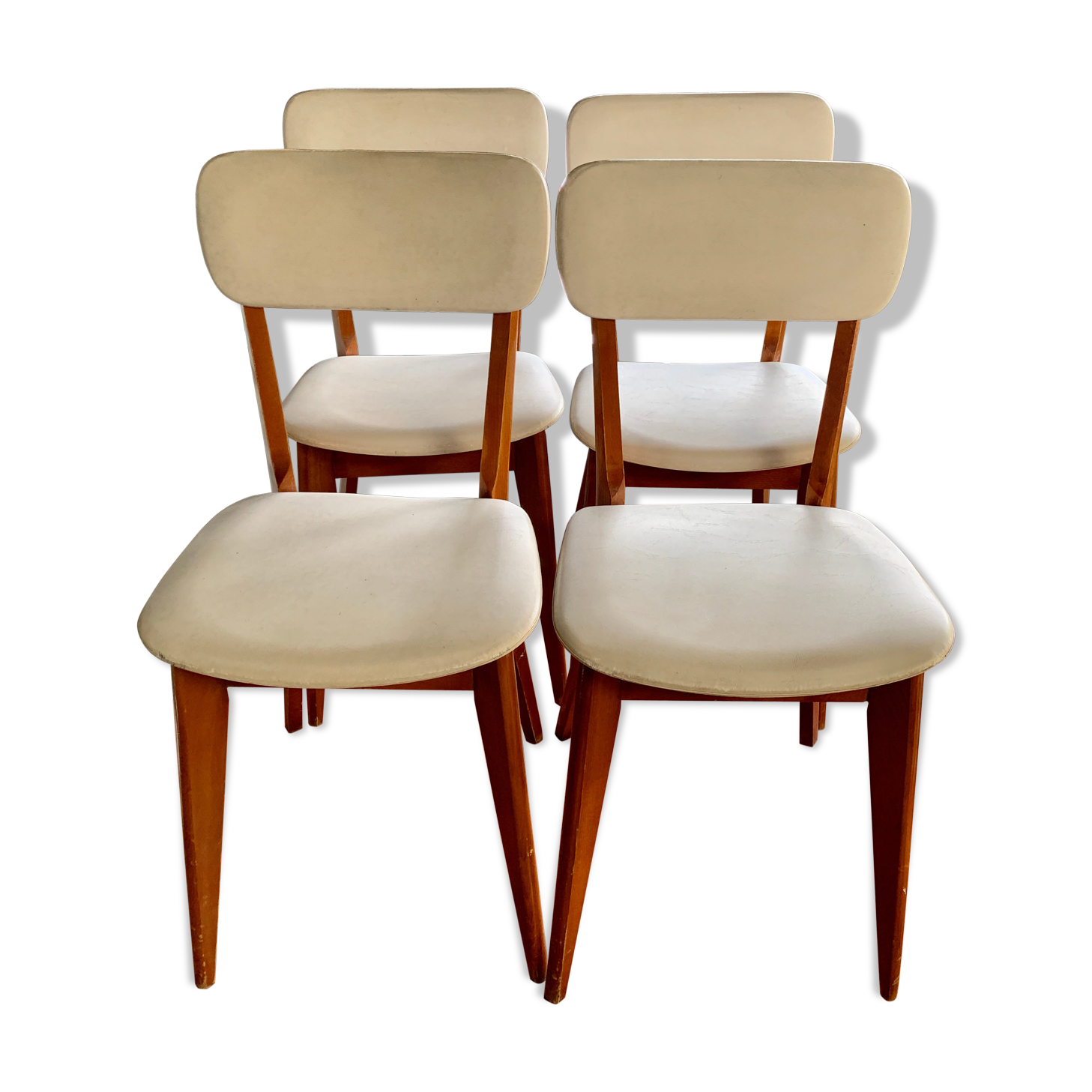 Series of 4 vintage chairs