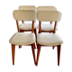 Series of 4 vintage chairs