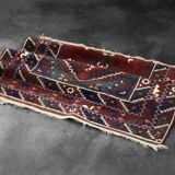 Vintage Red Hand-Woven Oriental Afghan Rug, 1970s