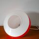 Suspension en opaline bicolore orange / rouge et blanc Design 1970