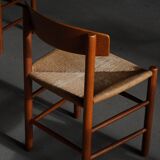 Set of 6 'Folkestole' J39 dining chairs by Børge Mogensen in oak, FDB Møbler, 1950s.