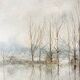 Tableau HST "Pond in the Grand Morin Valley" Marne by L. Maissard