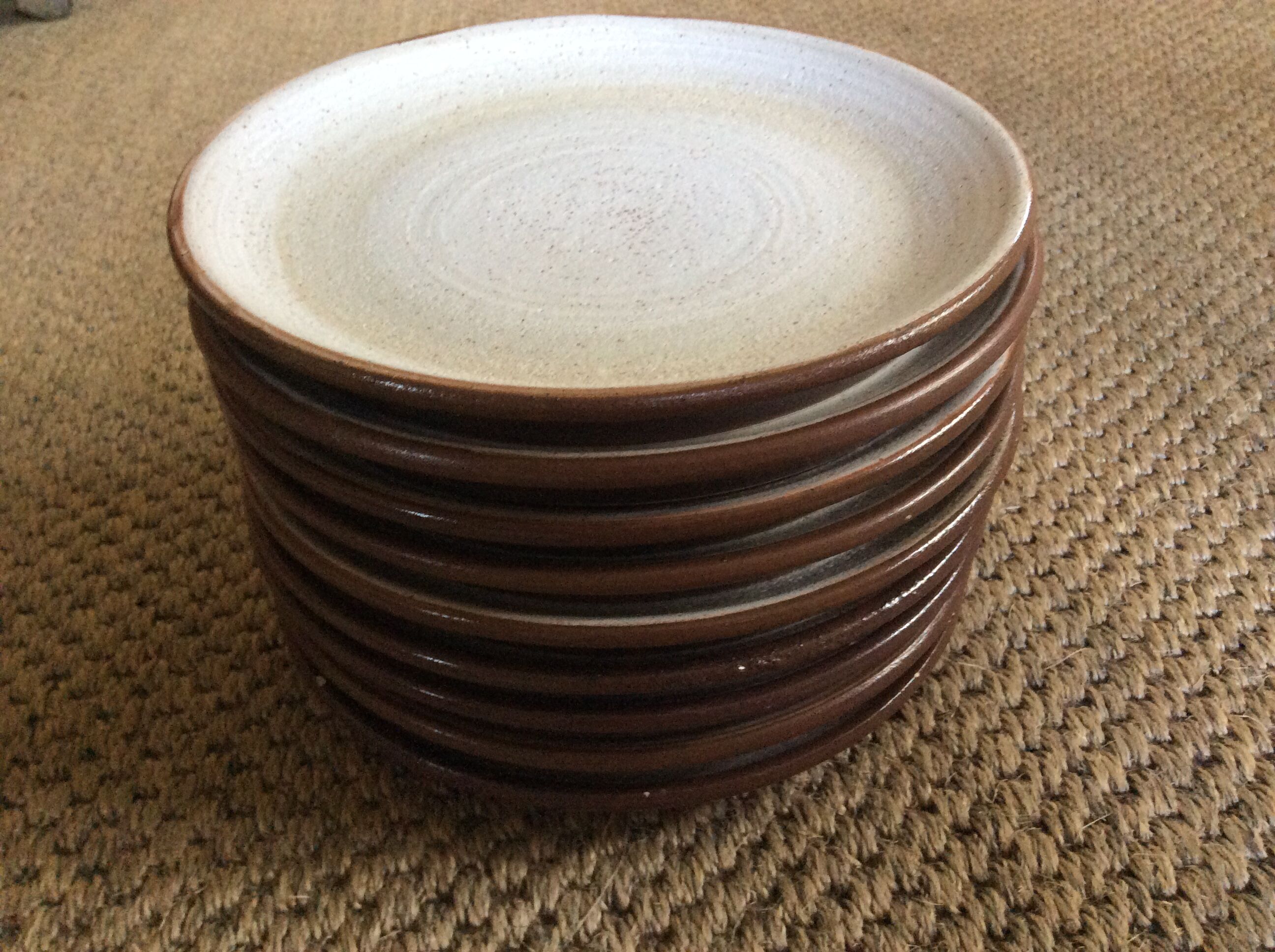 Series of 9 sandstone plates