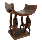 Trône royal "Fon" en bois sculpté – Bénin, XXᵉ siècle