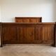 Double bed 160 cm in solid walnut with electric mattress base.