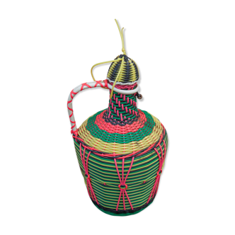 Vintage bottle, scoubidou bottle
