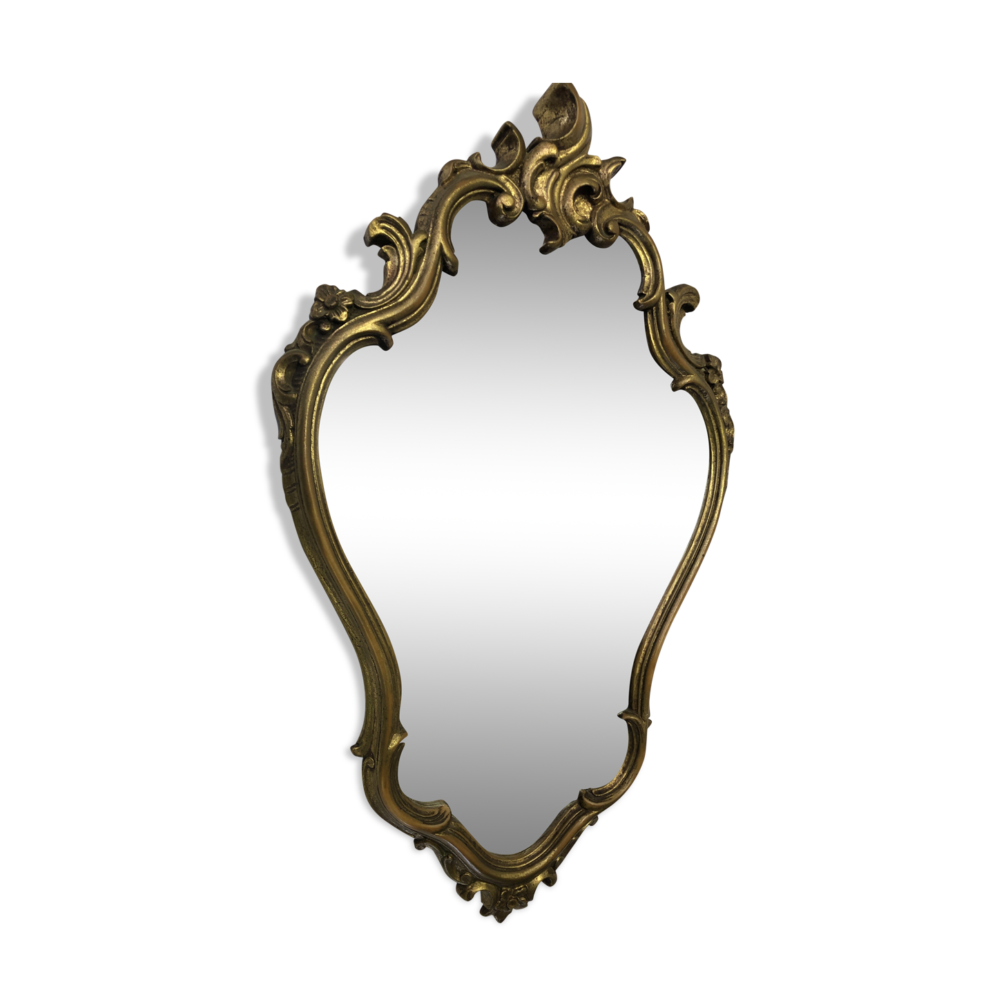 Miroir bois doré vintage 40x70cm