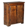 Antique pine wardrobe painted in walnut stain, restorations, Italy, 17th century.