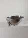 Vintage aluminium bowl with organic bubble decor.