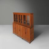 Impressive 12 doors monastery or display cabinet in pine, Belgium, 1890