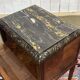 Art Deco bedside table in rosewood, walnut burl, and marble top.