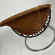 Vintage Balloon Chair suede armchair Lusch & Co Space Age chrome
