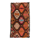 Vintage Turkish Mini Kilim 108x58 cm Wool Small Kelim Runner, shabby Chic