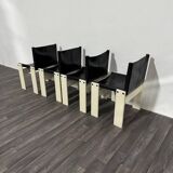 Monk Chairs attributed to Afra & Tobia Scarpa for Molteni&C, 1980s, Set of 4