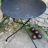 Iron pedestal table
