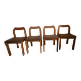 4 brown chairs
