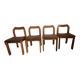 4 Chaises marrons