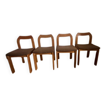 4 brown chairs