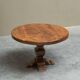 Sculptural table in solid oak, 1960s
