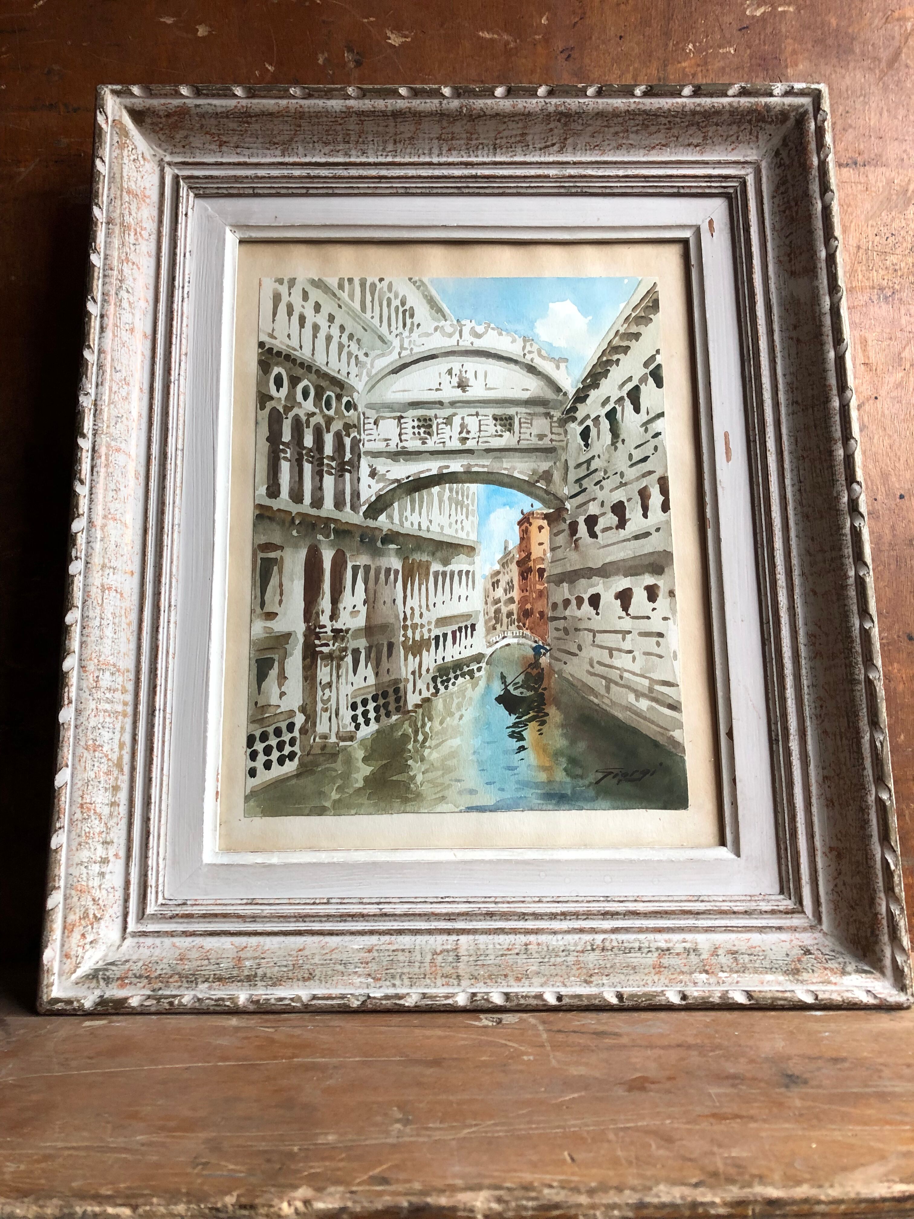 Giorgi watercolor painting Bridge of Sighs Venice