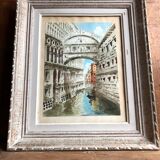 Tableau aquarelle giorgi pont des soupirs Venise