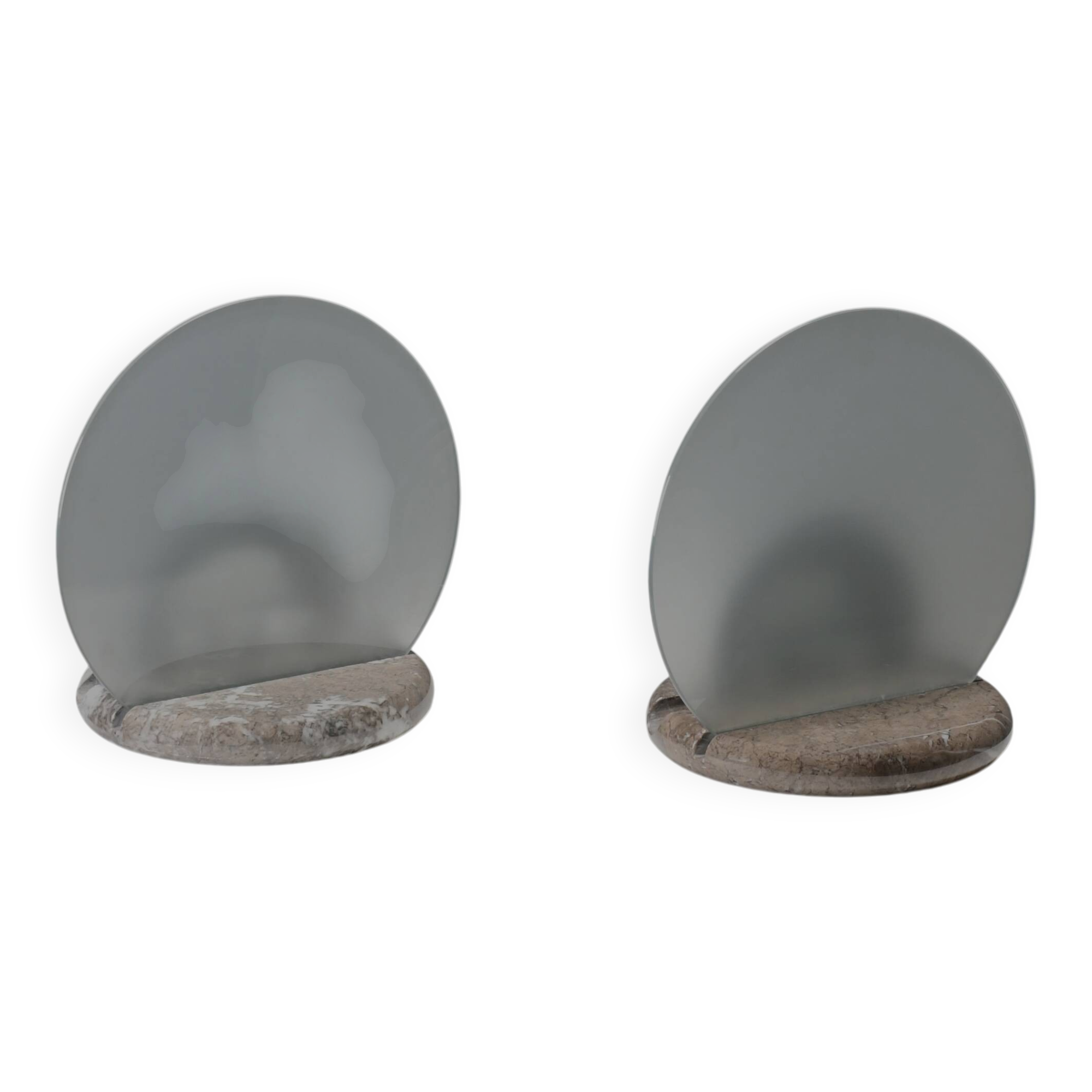 Marble and glass table lamps by Bruno Gecchelin for Skipper, Italy 1970s