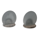 Lampes de table en marbre et verre de Bruno Gecchelin pour Skipper, Italie, années 1970