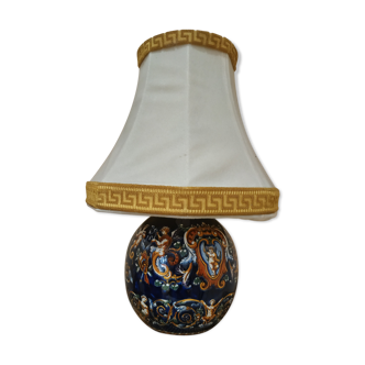 Lampe en faïence de Gien renaissance entre 1941/1950