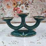 Vintage ceramic 3 bobeche candle holder. In perfect condition, no cracks or damage.