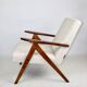 Fauteuil vintage Var- B-310 - laine beige