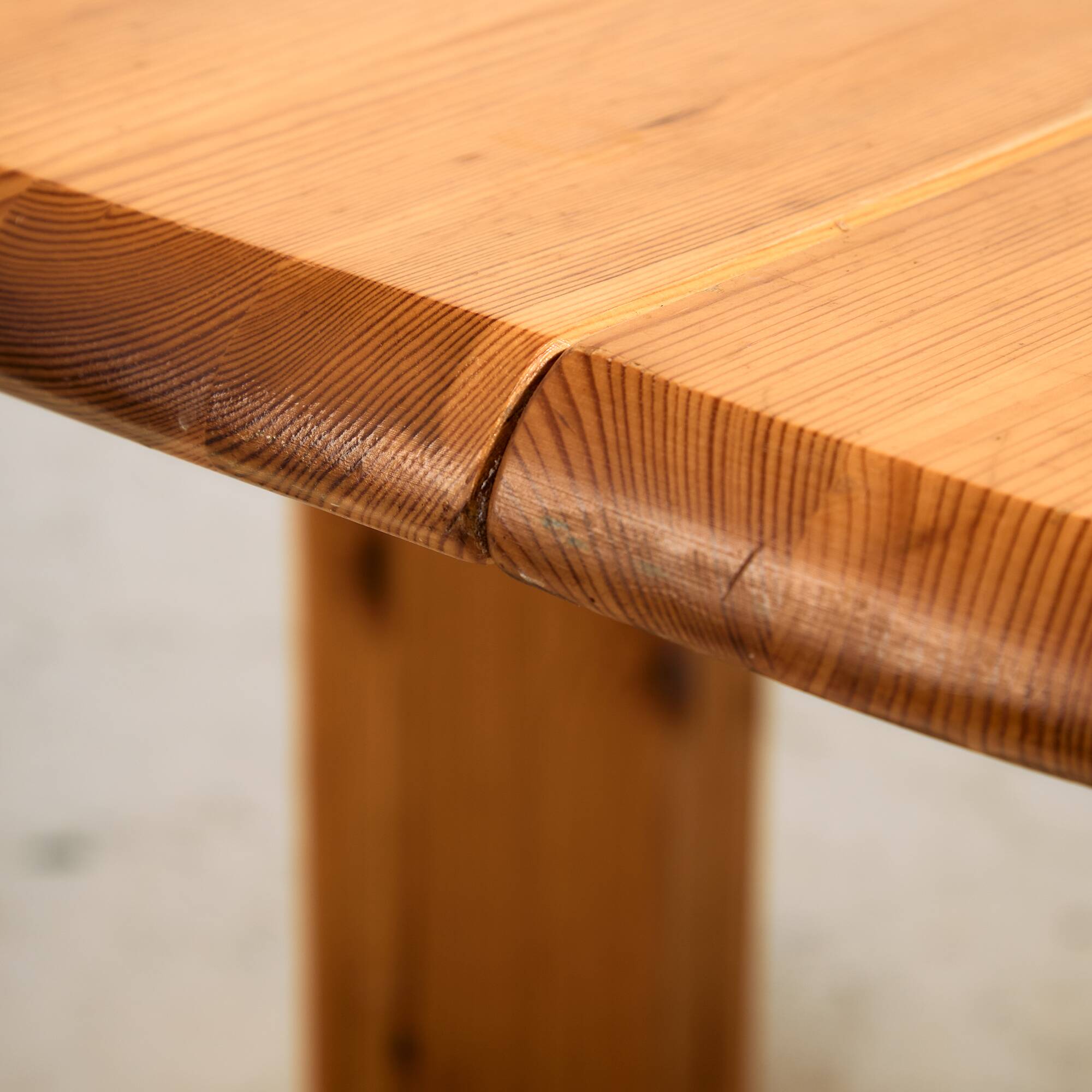 Pine dining set by Rainer Daumiller, Set of 7