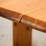 Pine dining set by Rainer Daumiller, Set of 7